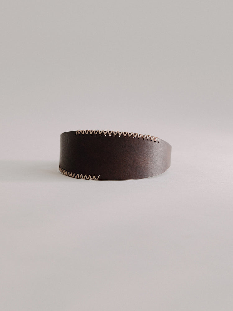 Pintu Dog Collar Viento - Chocolate/Grey