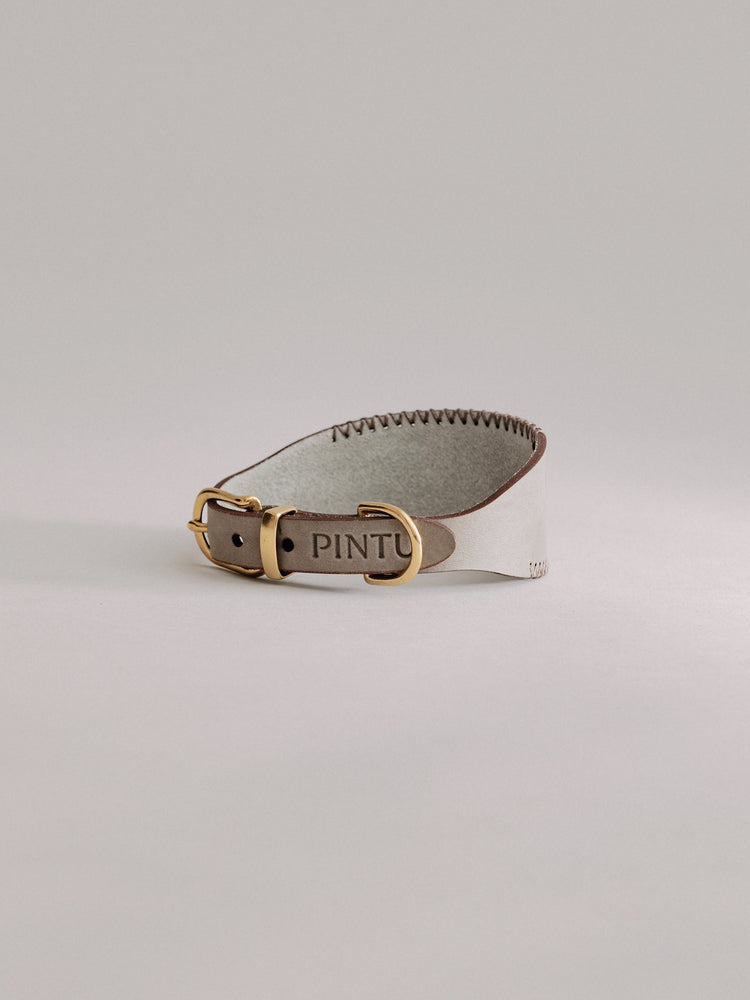 Pintu Dog Collar Viento - Grey/Brown - Brass