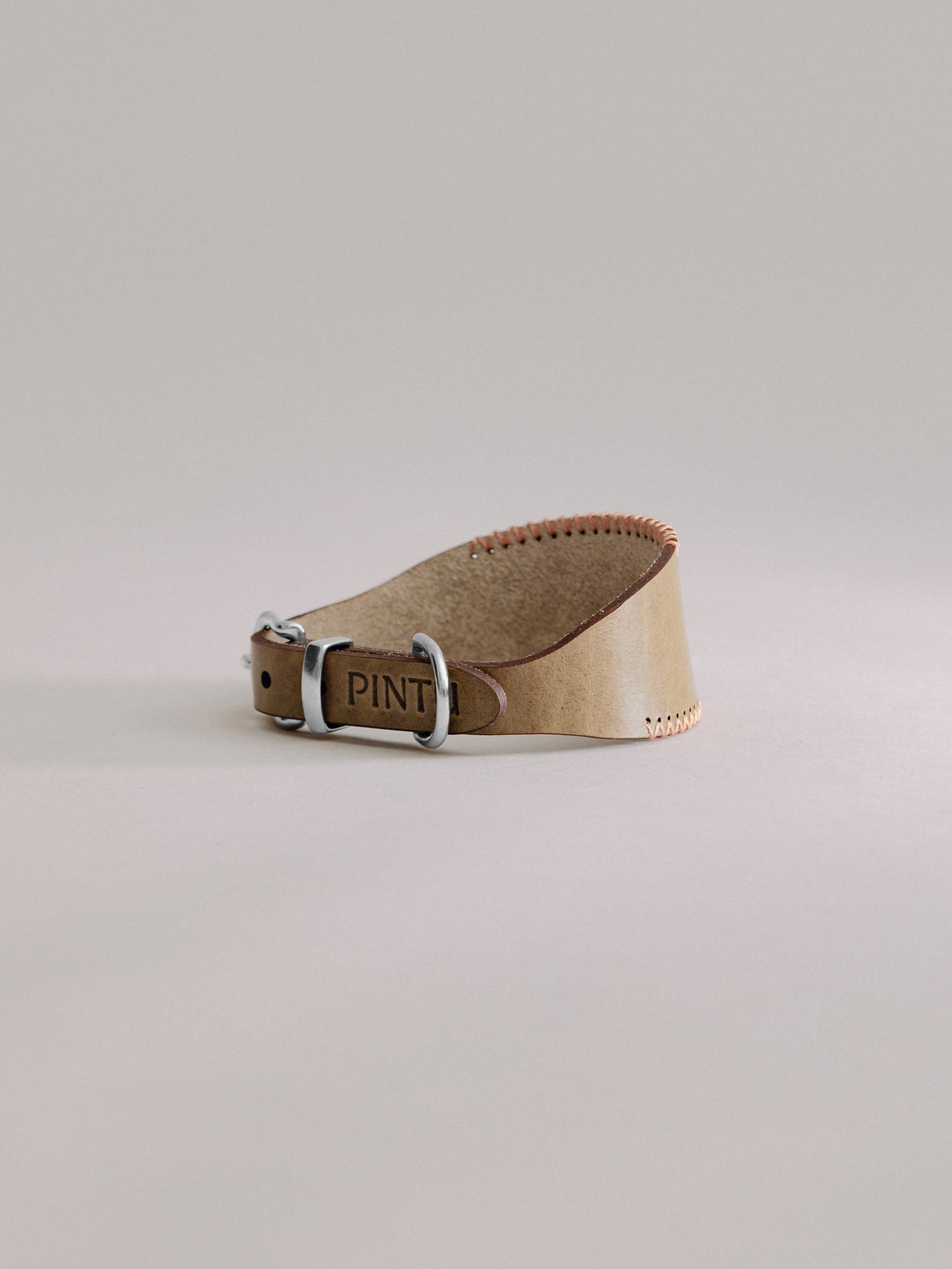 Pintu Dog Collar Viento - Olive/Coral - Stainless Steel