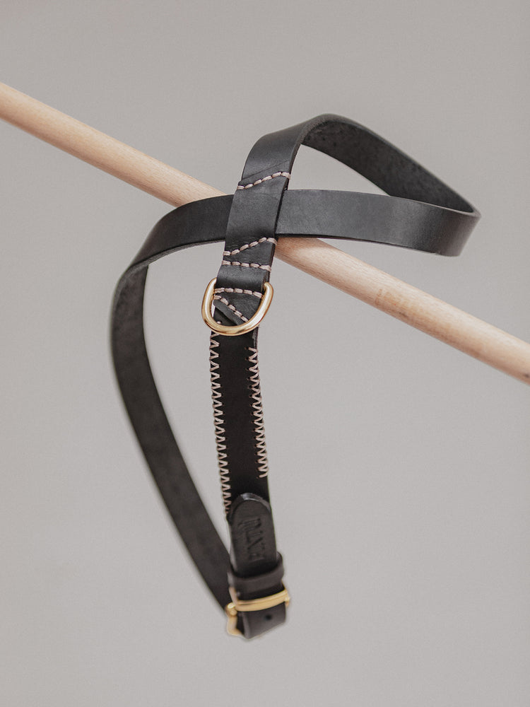 Pintu Dog Harness Flynn - Black/Taupe - Brass