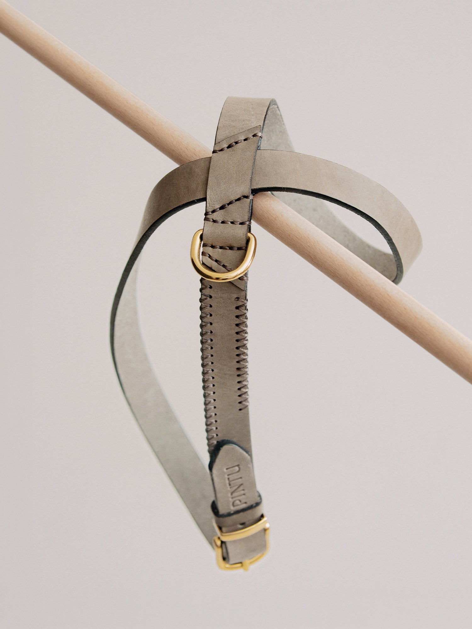 Pintu Dog Harness Flynn - Grey/Brown - Brass