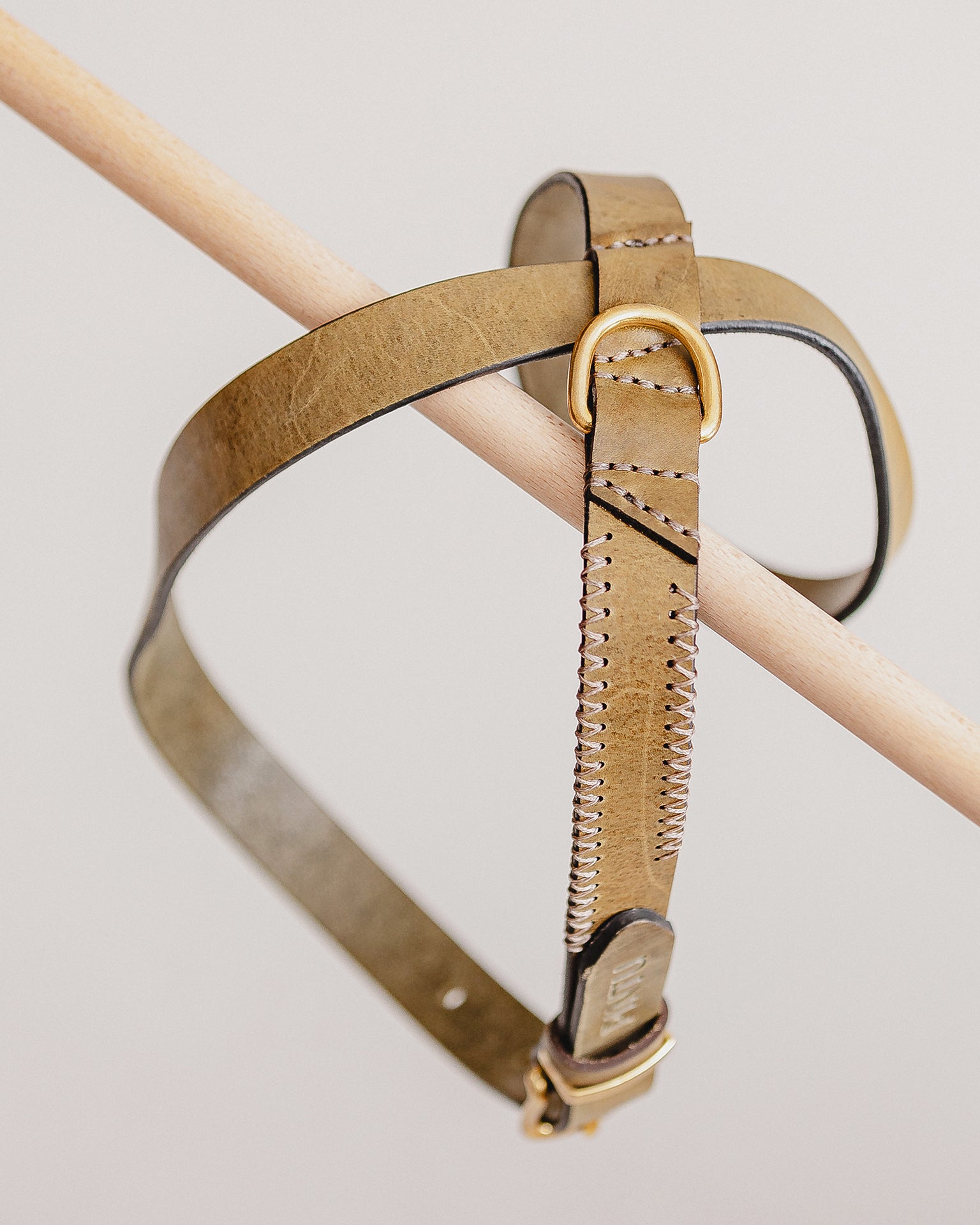 Pintu Dog Harness Flynn - Olive/Taupe - Brass