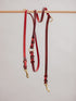 Pintu Dog Leash Lumas Adjustable - Cherry/Pink - Brass