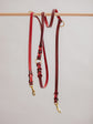 Pintu Dog Leash Lumas Adjustable - Cherry/Pink - Brass