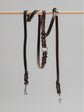 Pintu Dog Leash Lumas Adjustable - Chocolate/Grey - Stainless Steel