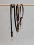 Pintu Dog Leash Lumas Adjustable - Chocolate/Orange - Brass