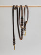 Pintu Dog Leash Lumas Adjustable - Chocolate/Orange - Brass
