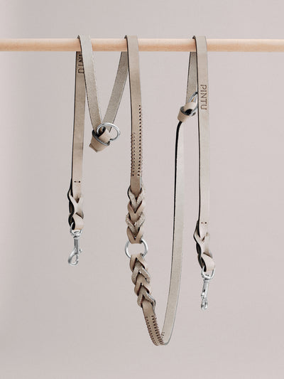 Pintu Dog Leash Lumas Adjustable - Grey/Brown - Stainless Steel
