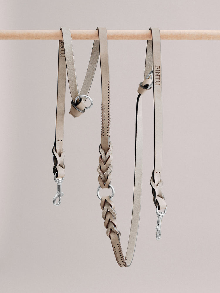 Pintu Dog Leash Lumas Adjustable - Grey/Brown - Stainless Steel