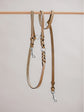 Pintu Dog Leash Lumas Adjustable - Olive/Coral - Stainless Steel