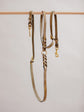 Pintu Dog Leash Lumas Adjustable - Olive/Taupe - Brass