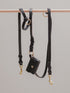 Pintu Dog Leash Lumas Adjustable - Black/Taupe - Brass