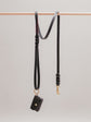 Pintu Lumas Leash - Black/Bordeaux - Brass