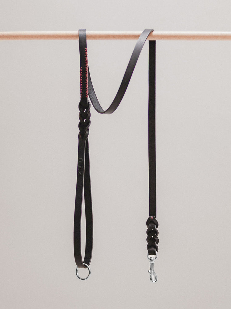 Pintu Lumas Leash - Black/Bordeaux - Stainless Steel