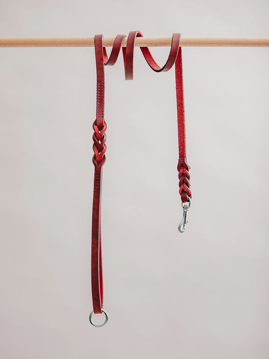 Pintu Dog Leash Lumas - Cherry/Pink - Stainless Steel