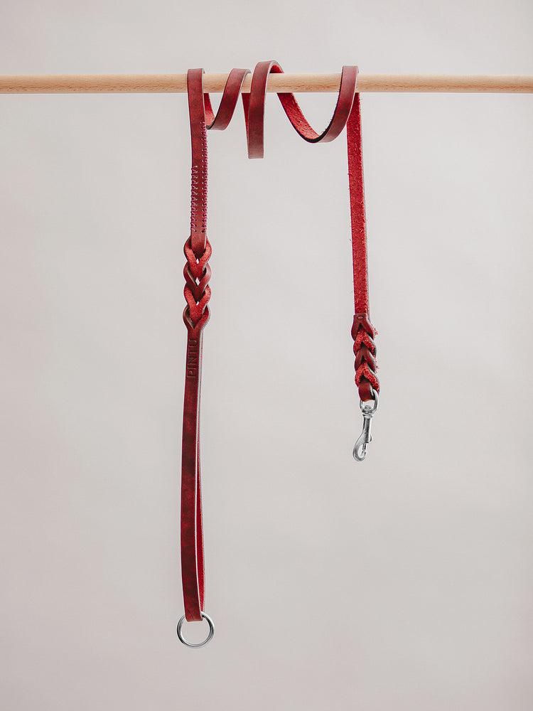 Pintu Dog Leash Lumas - Cherry/Pink - Stainless Steel