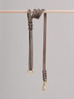 Pintu Dog Leash Lumas - Chocolate/Grey - Brass