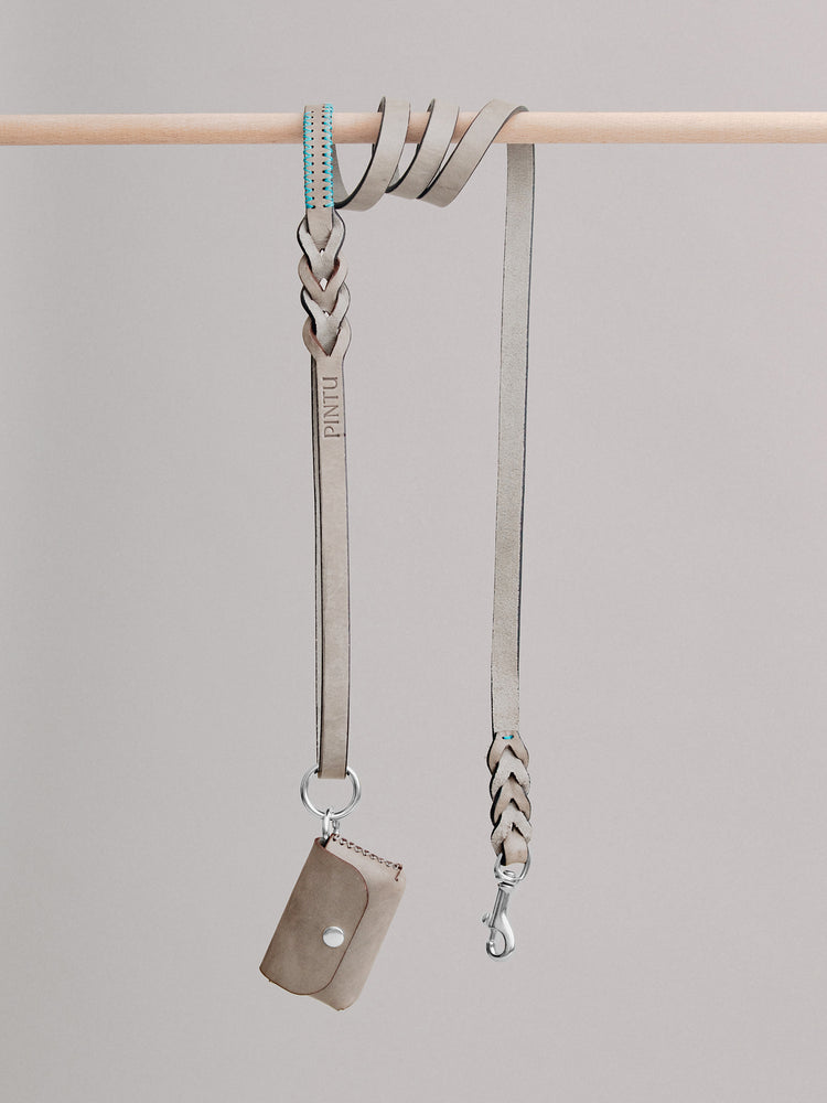 Pintu Dog Leash Lumas - Grey/Turqouise - Stainless Steel