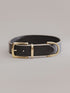 Pintu Dog Collar Monte - Black/Taupe - Brass