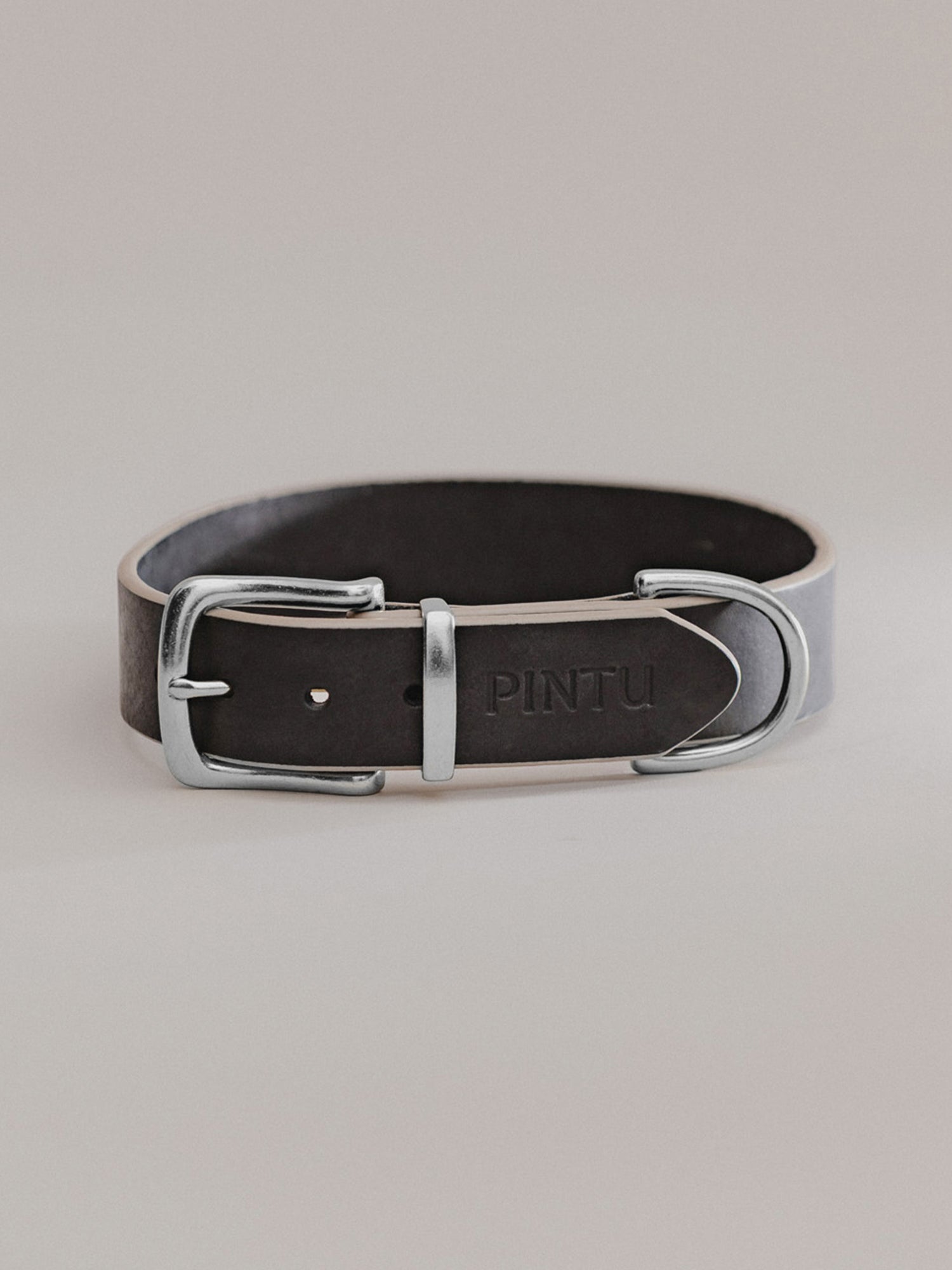 Pintu Dog Collar Monte - Black/Taupe - Stainless Steel