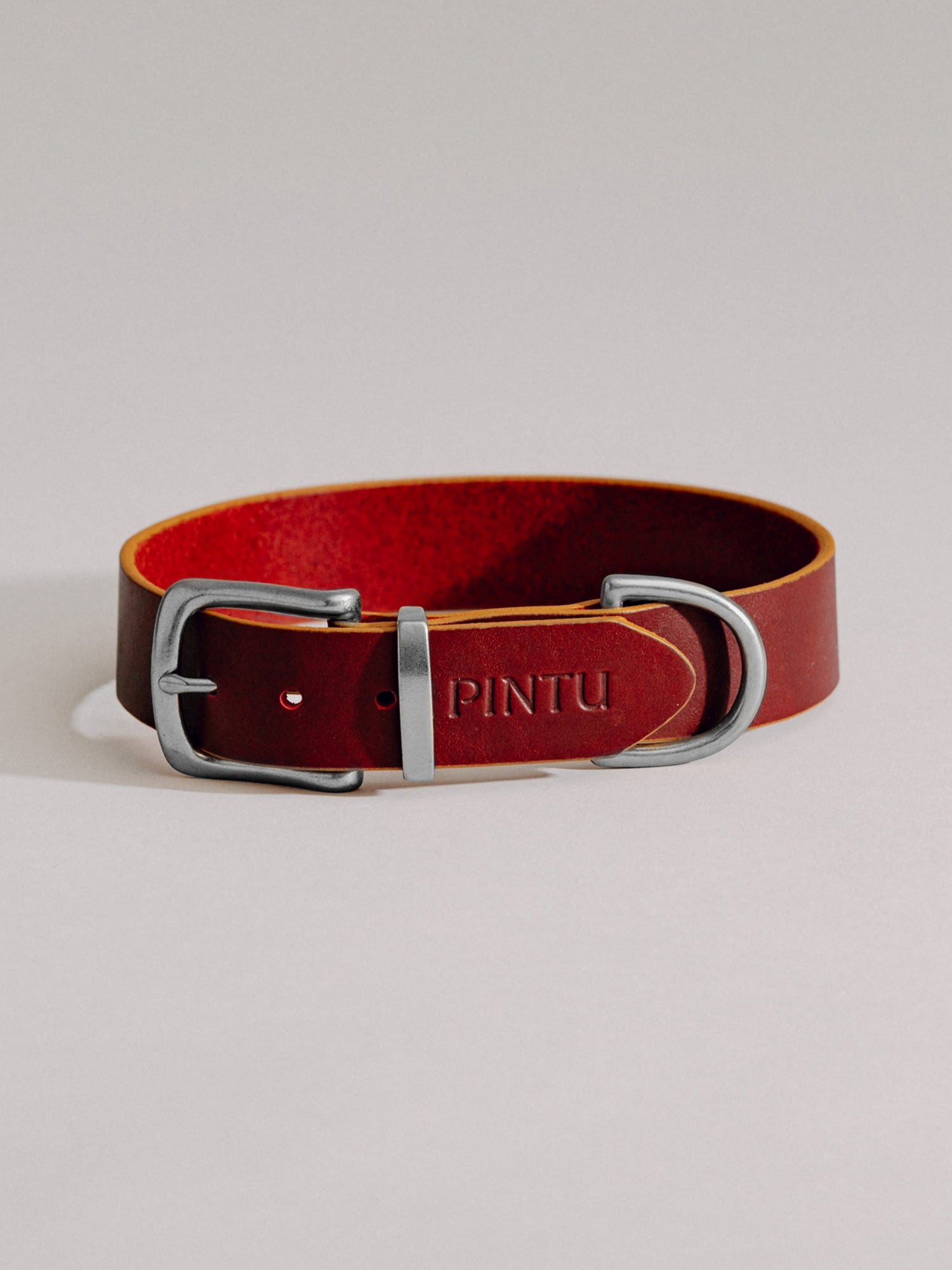 Pintu Dog Collar Monte - Cherry/Gold - Stainless Steel