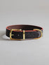 Pintu Dog Collar Monte - Chocolate/Grapefruit - Brass