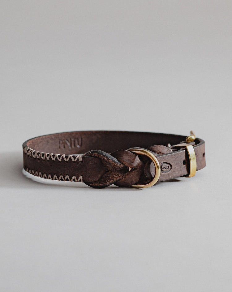 Dog Collar Atlas - Chocolate/Grey - Pintu