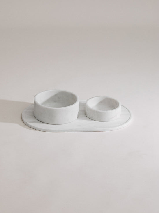 Pintu Dog Bowl Tray - Arctic White