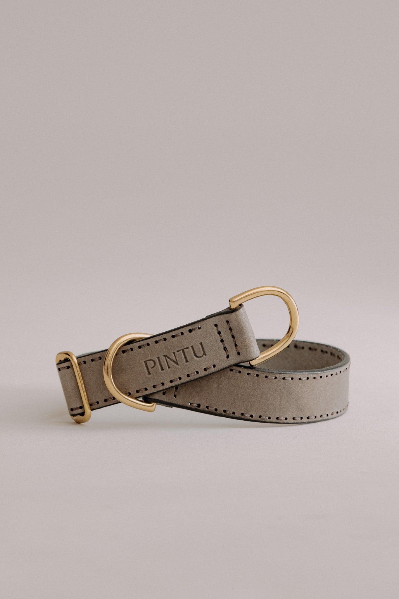 Dog Collar Bosque - Grey/Brown - Brass - Pintu