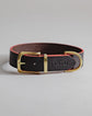 Dog Collar Monte - Chocolate/Grapefruit - Brass - Pintu