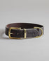 Dog Collar Monte - Chocolate/Grey - Brass - Pintu