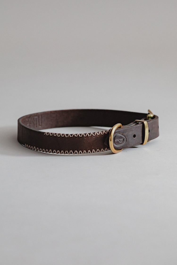 Dog Collar Porthos - Chocolate/Grey - Archive - Pintu