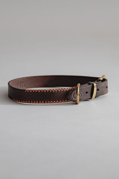 Dog Collar Porthos - Chocolate/Orange - Archive - Pintu