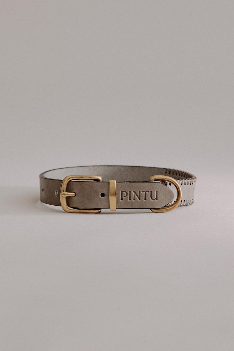 Dog Collar Porthos - Grey/Brown - Pintu