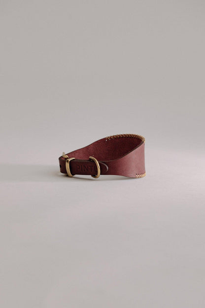 Dog Collar Viento - Cherry/Gold - Brass  - Pintu