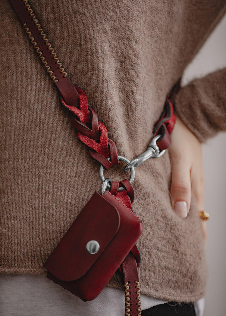 Dog Leash Lumas Adjustable - Cherry/Gold - Pintu