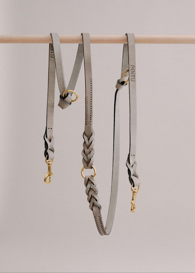 Dog Leash Lumas Adjustable - Grey/Brown - Pintu