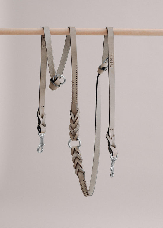 Dog Leash Lumas Adjustable - Grey/Brown - Pintu