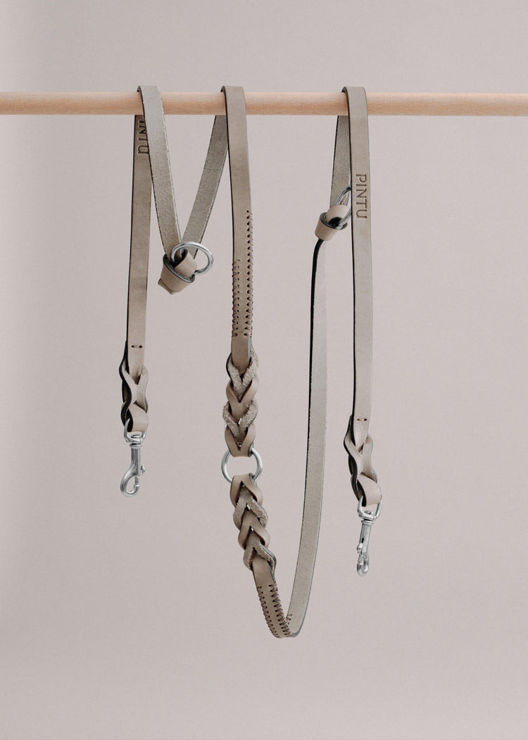 Dog Leash Lumas Adjustable - Grey/Brown - Pintu