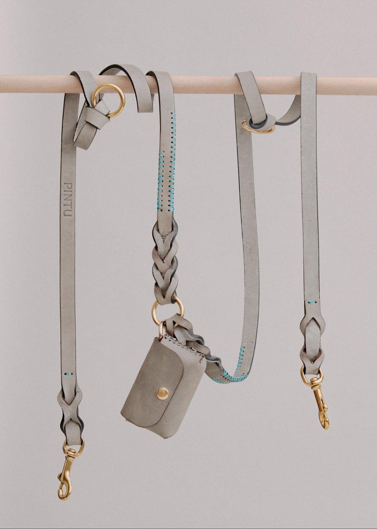Dog Leash Lumas Adjustable - Grey/Turquoise - Pintu
