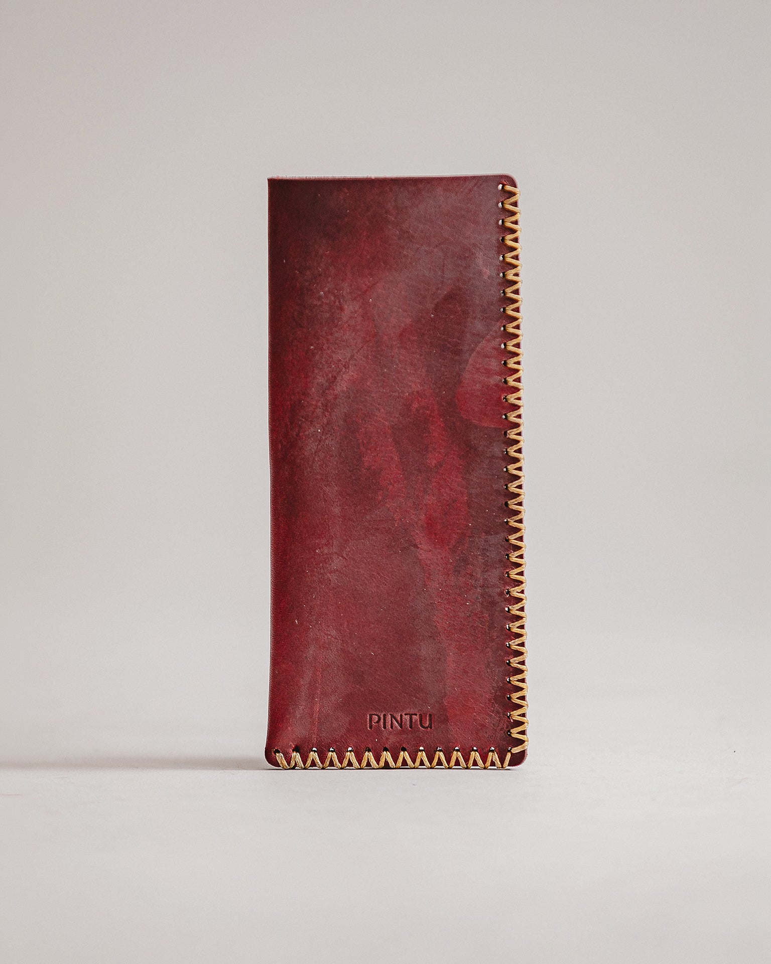 Pintu Eyewear Case - Cherry/Gold