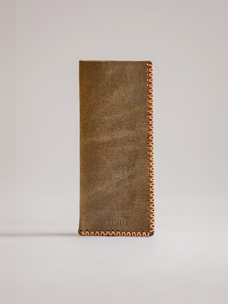 Pintu Eyewear Case - Olive/Coral