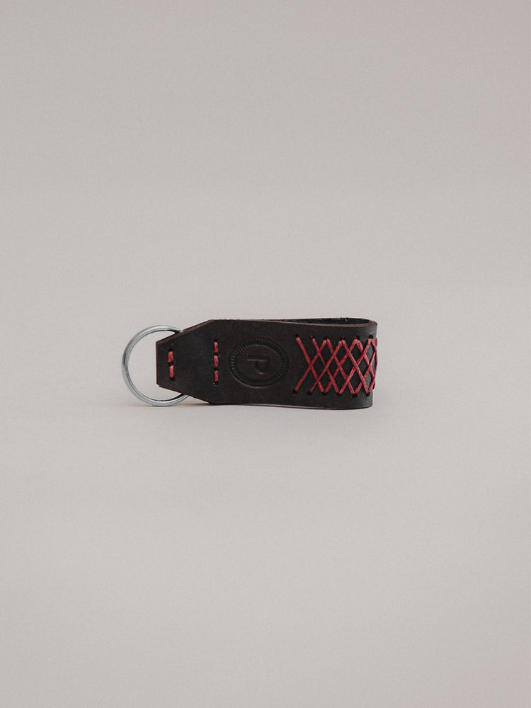 Pintu Keychain - Black/Bordaeux - Stainless Steel