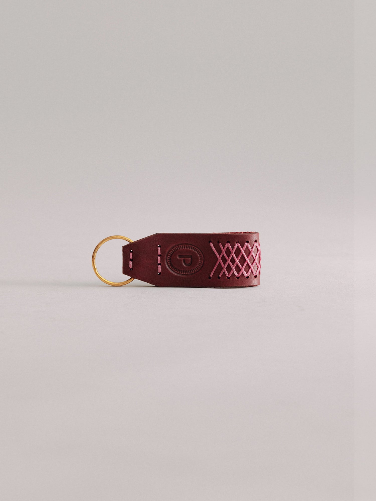 Pintu Keychain - Cherry/Pink - Brass