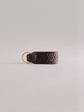 Pintu Keychain - Chocolate/Grey - Brass