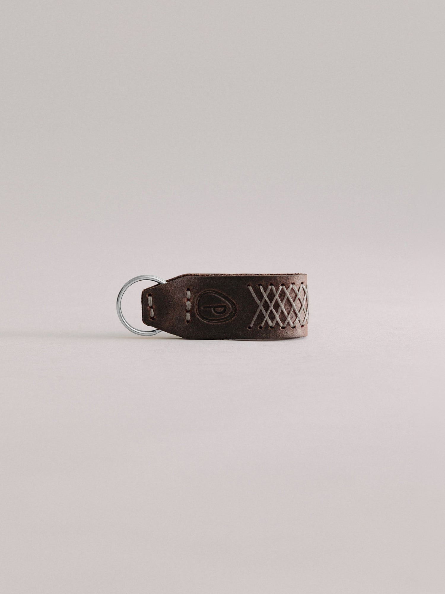 Pintu Keychain - Chocolate/Grey - Stainless Steel