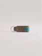 Pintu Keychain - Grey/Turquoise - Stainless Steel