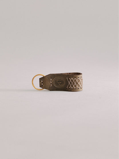 Pintu Keychain - Olive/Taupe - Brass