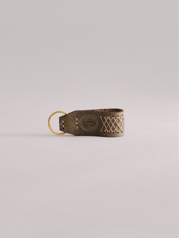 Pintu Keychain - Olive/Taupe - Brass