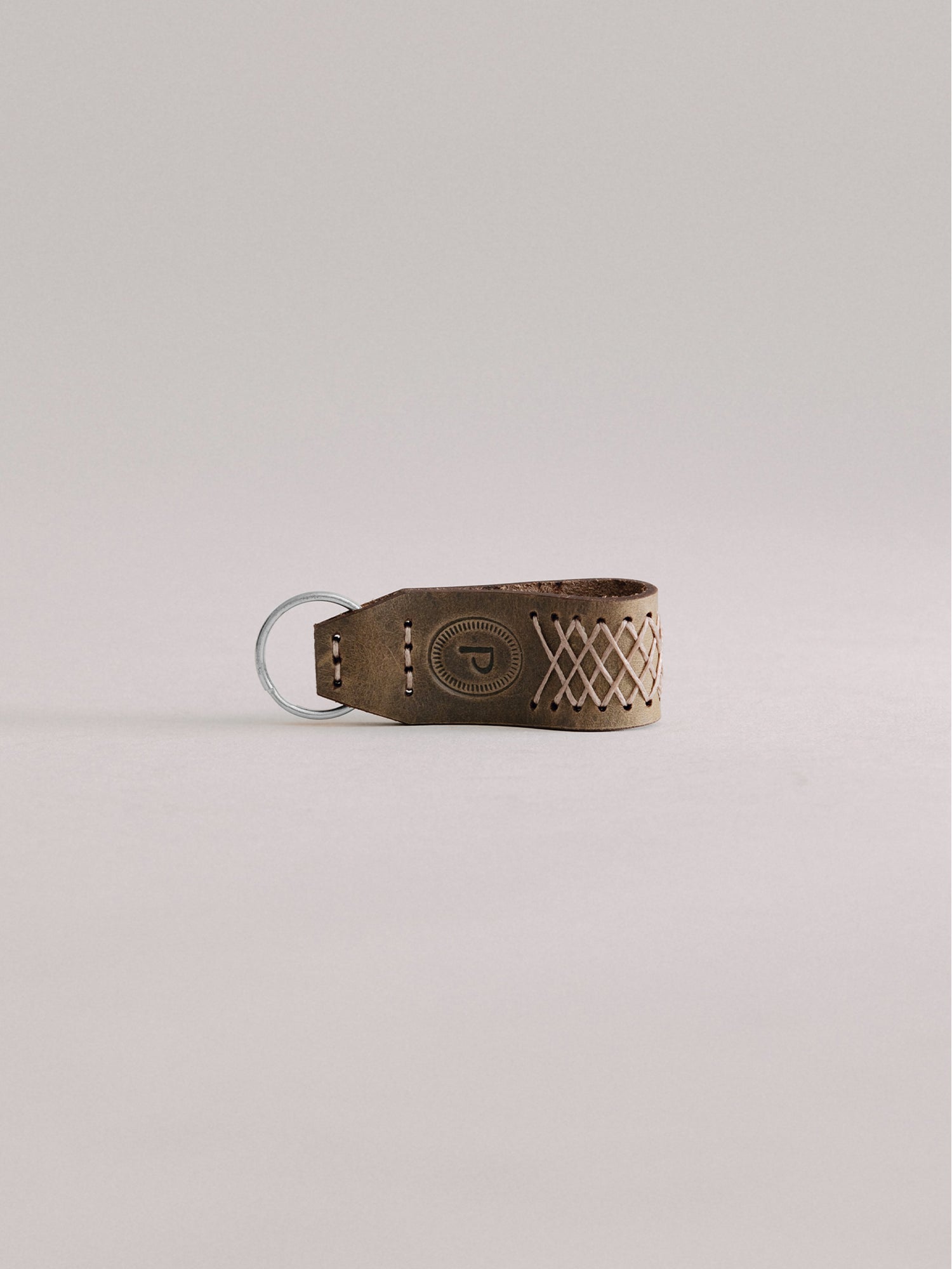 Pintu Keychain - Olive/Taupe - Stainless Steel